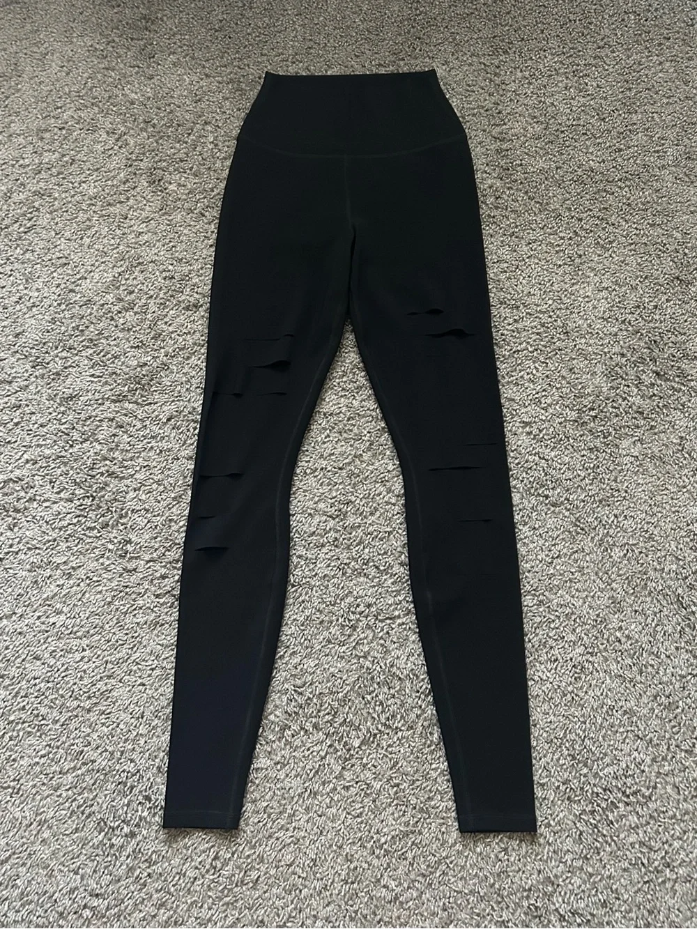 ALO Yoga Kids Black High-Rise Performance Leggings